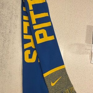 PITT Nike Blue & Yellow Knit Scarf with Logo